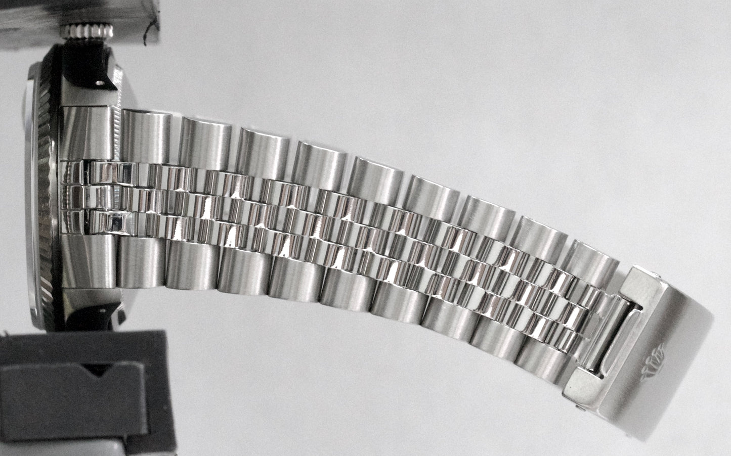 Rolex DateJust SILVER LINEN 36mm Stainless Steel 18K White Gold JUBILEE 16234