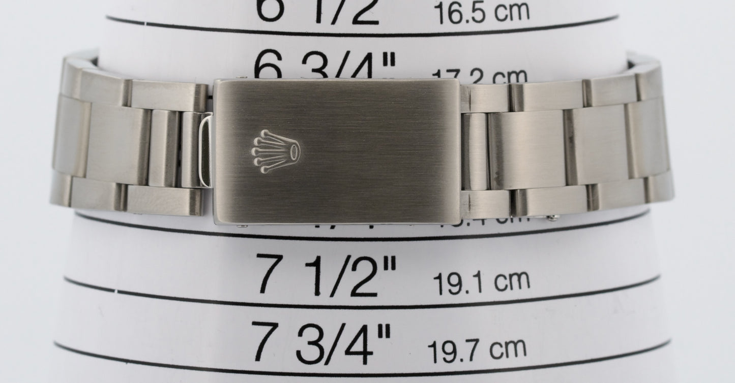 Rolex DateJust 36mm BLUE ROMAN Smooth Stainless Steel OYSTER Watch 16200