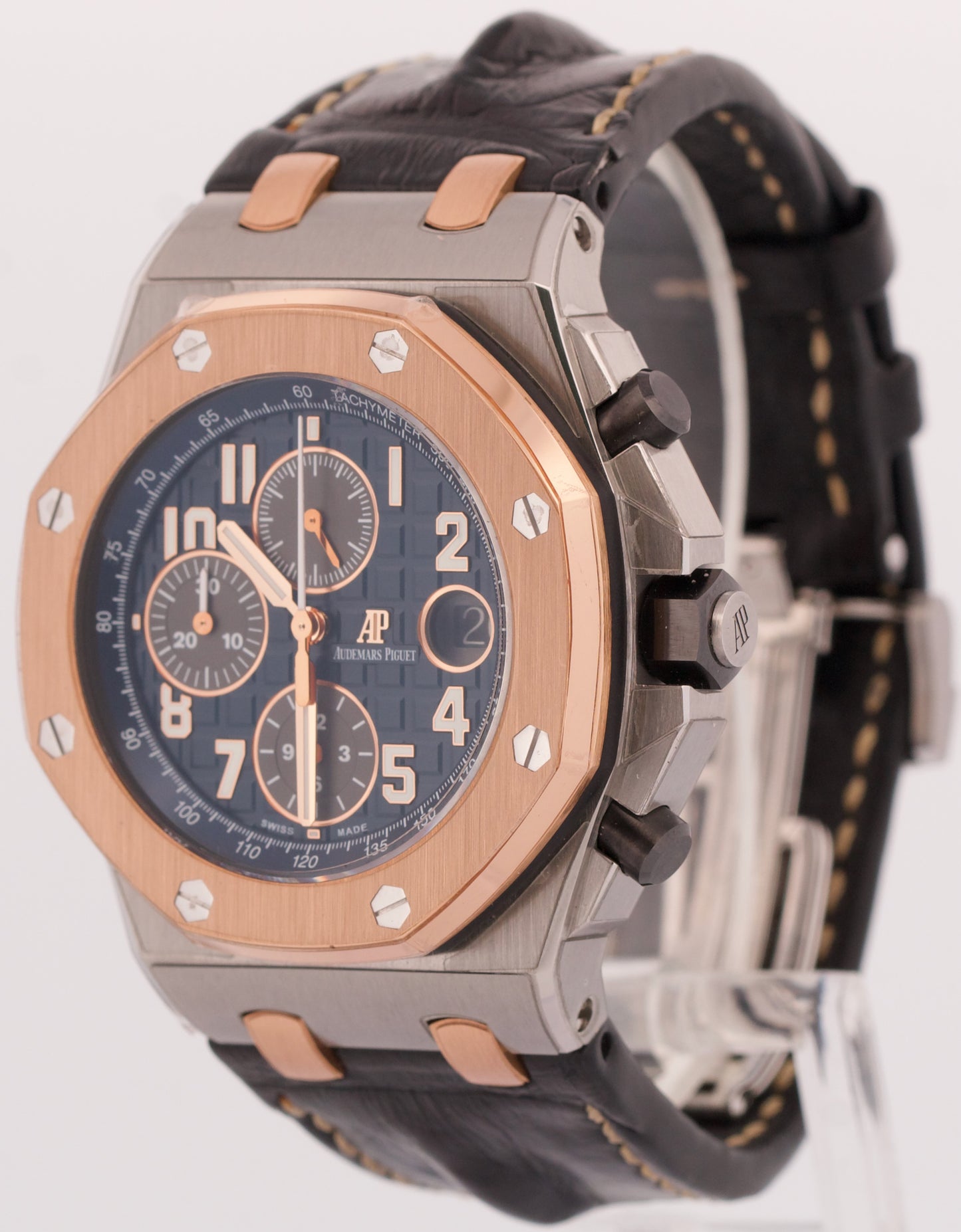 PAPERS Audemars Piguet Royal Oak Offshore 18K BLUE Bucherer 42mm 26471SR BOX