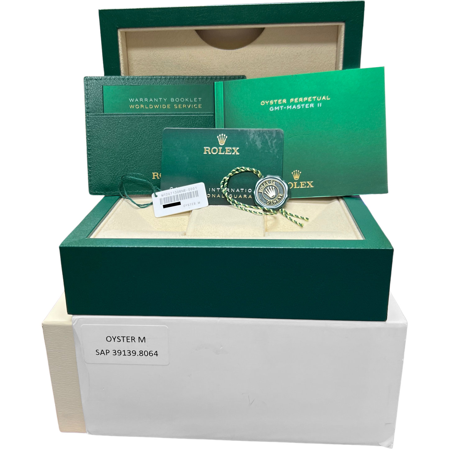 2023 NEW PAPERS Rolex GMT-Master II Two-Tone Gold Ceramic 40mm 126713 GRNR BOX