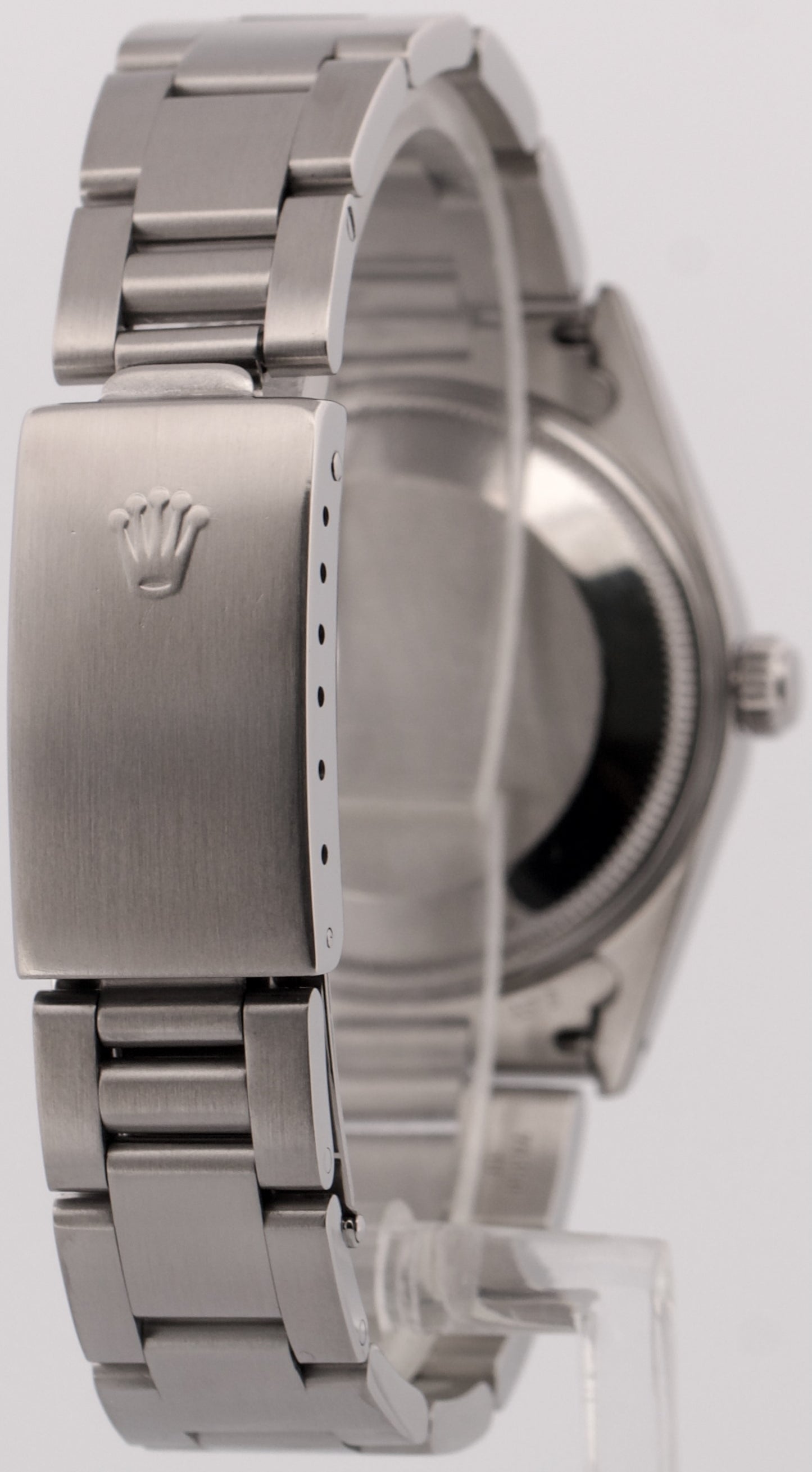 VINTAGE 1982 Rolex Oyster Perpetual Date SILVER 34mm Steel Oyster Watch 15000