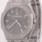 2021 PAPERS Audemars Piguet Royal Oak Gray RHODIUM Stainless 41mm 15500ST BOX