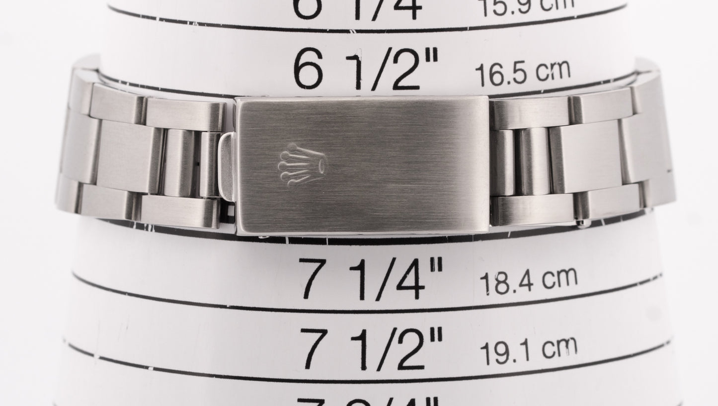 VINTAGE 1982 Rolex Oyster Perpetual Date SILVER 34mm Steel Oyster Watch 15000