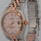 2016 PAPERS Rolex DateJust 31mm Pink SUNDUST DIAMOND 18K Gold JUBILEE 178271 BOX