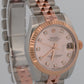 2016 PAPERS Rolex DateJust 31mm Pink SUNDUST DIAMOND 18K Gold JUBILEE 178271 BOX