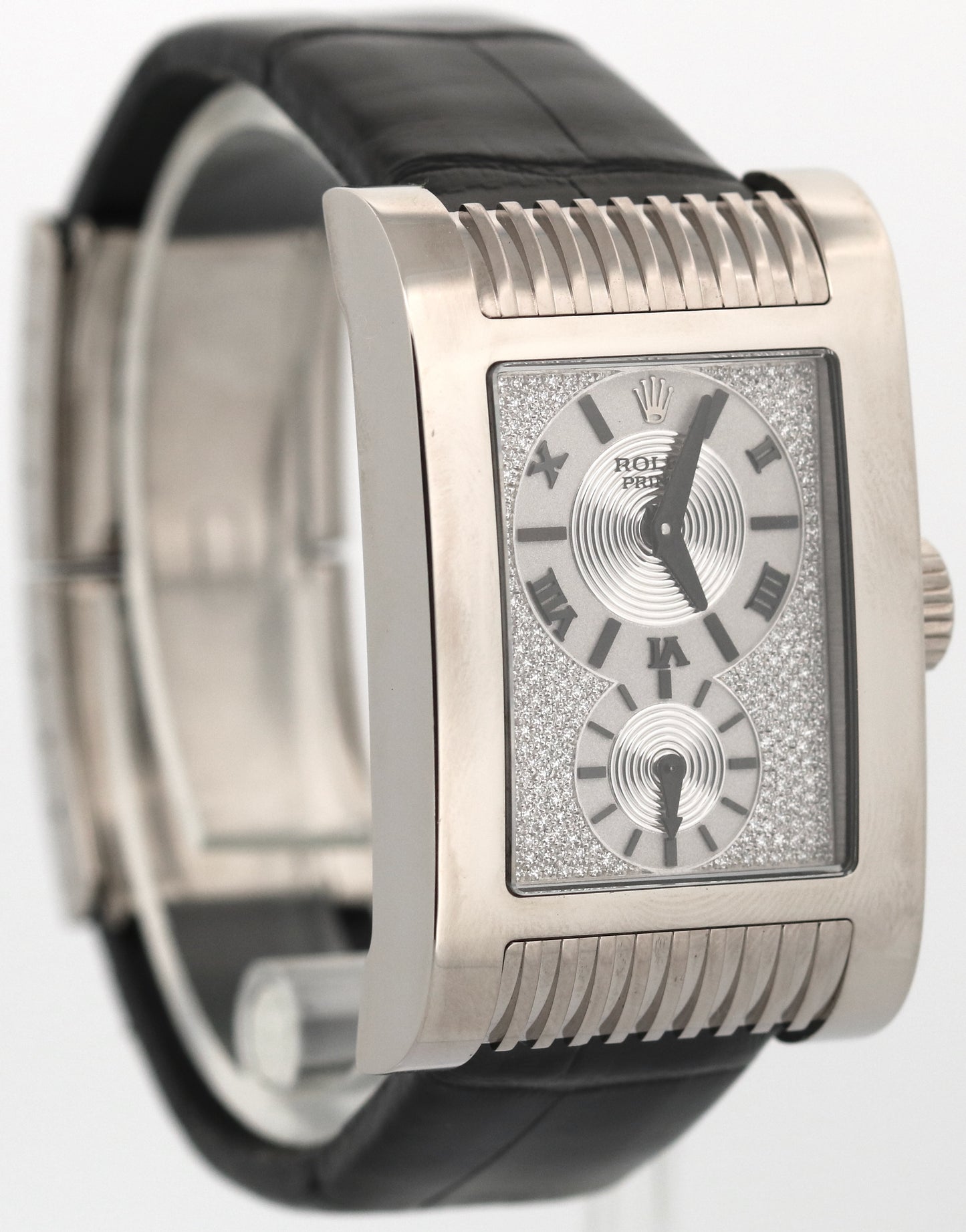 Rolex Cellini Prince 18K White Gold FACTORY PAVE DIAMOND 28mm Manual 5441/9