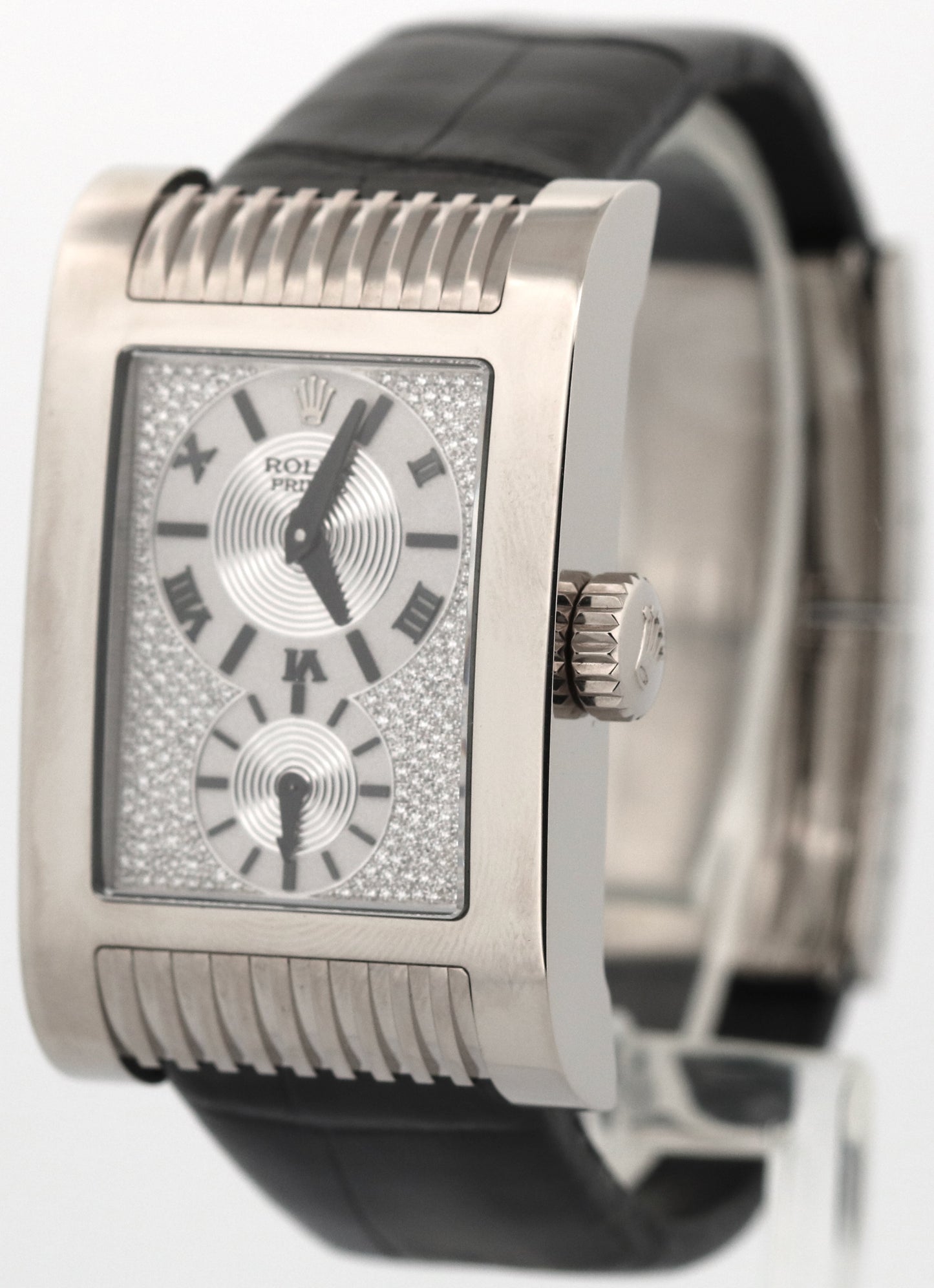 Rolex Cellini Prince 18K White Gold FACTORY PAVE DIAMOND 28mm Manual 5441/9