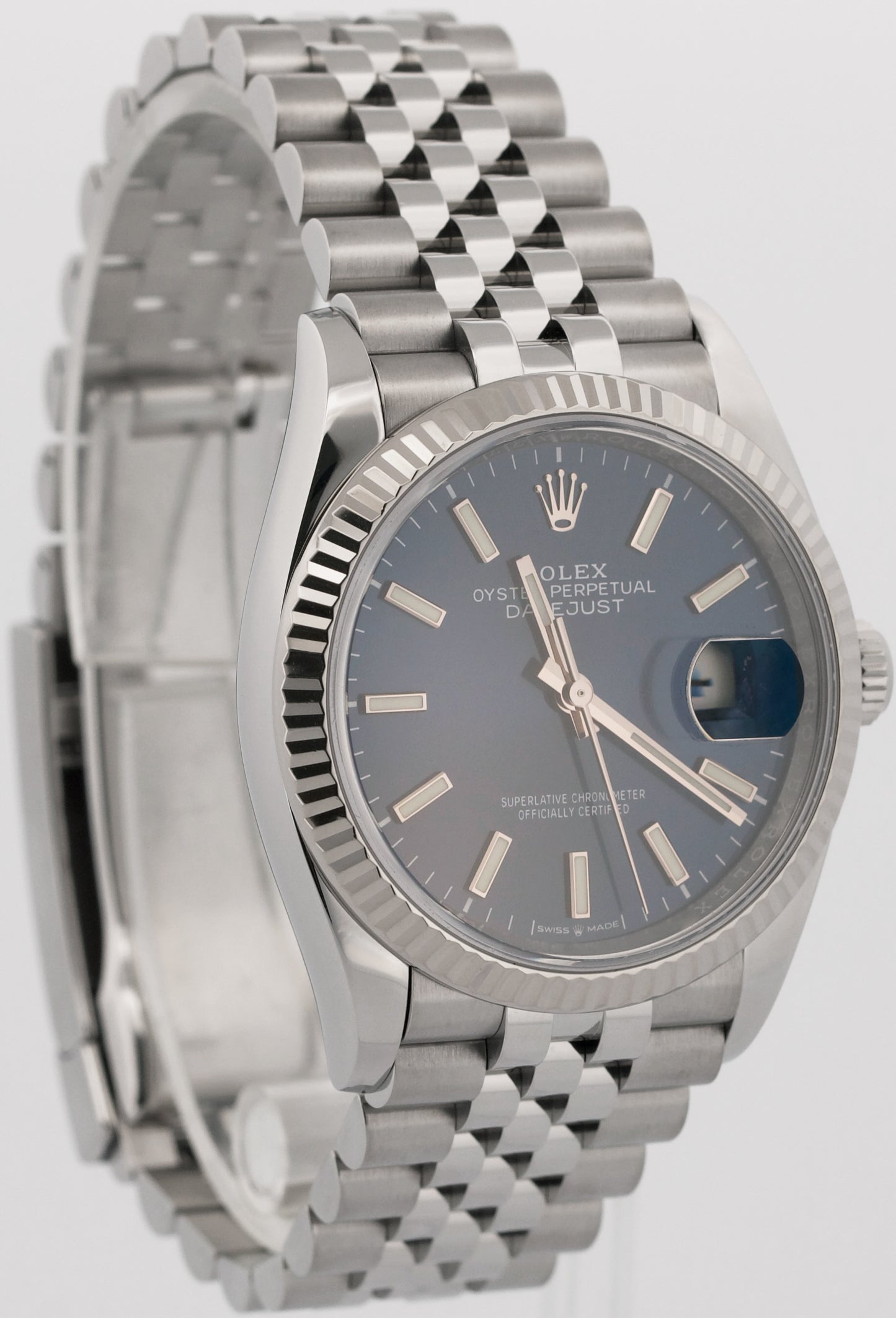 2020 PAPERS Rolex DateJust 36 BLUE Stainless Steel 18K Gold JUBILEE 126234 BOX
