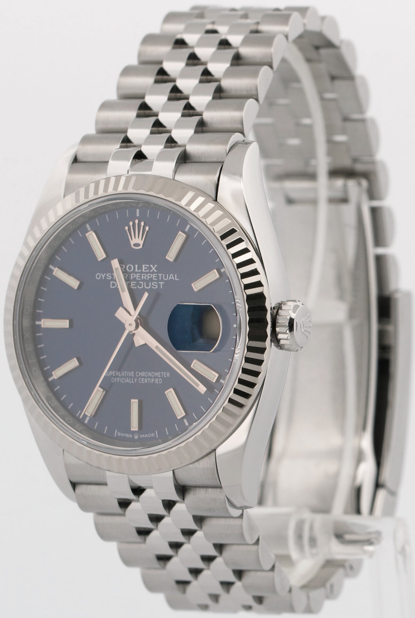 2020 PAPERS Rolex DateJust 36 BLUE Stainless Steel 18K Gold JUBILEE 126234 BOX