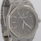 PAPERS Audemars Piguet Royal Oak Gray RHODIUM Stainless 41mm 15500ST Watch BOX