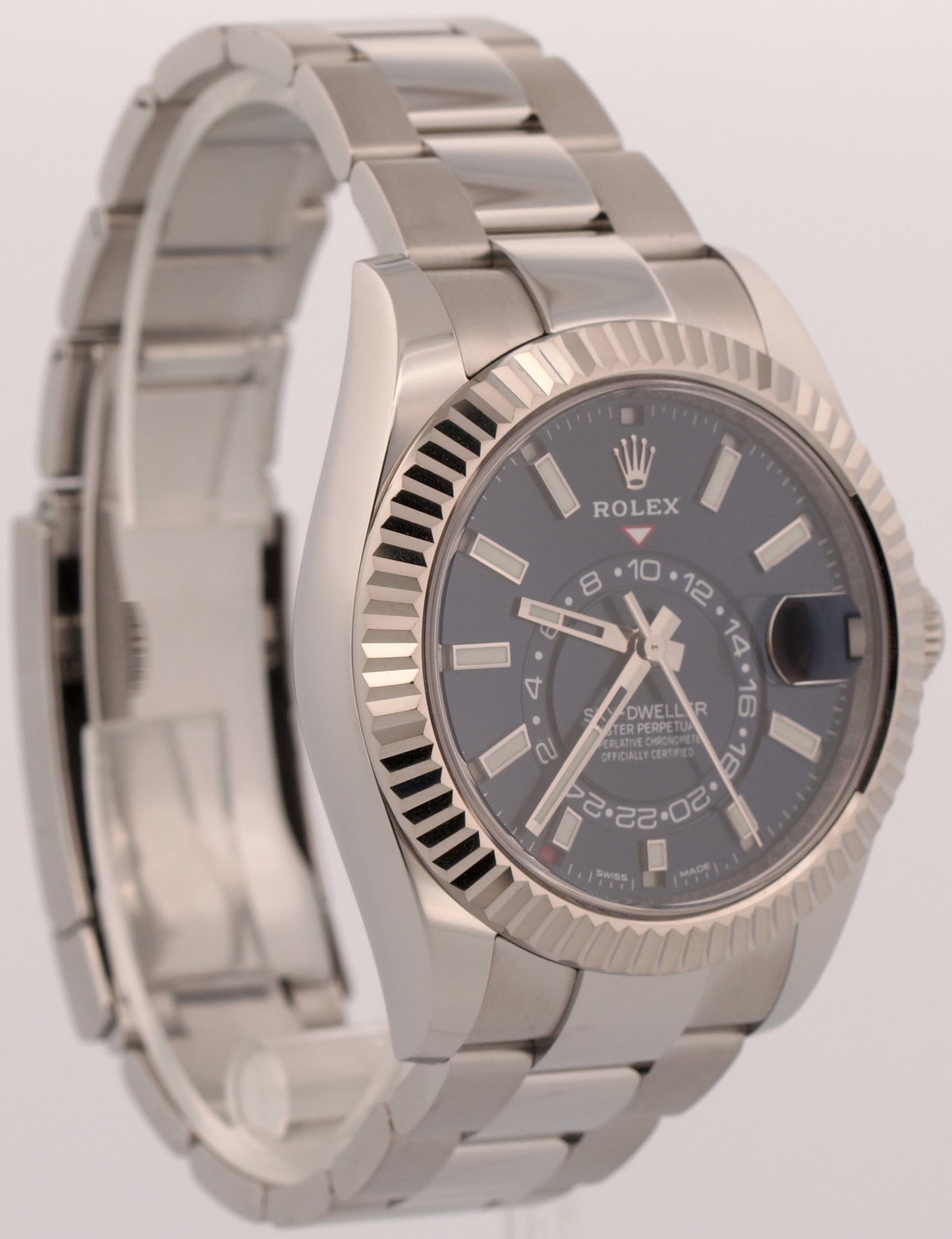 2020 PAPERS Rolex Sky-Dweller BLUE Stainless Steel OYSTER 18K 42mm 326934 BOX