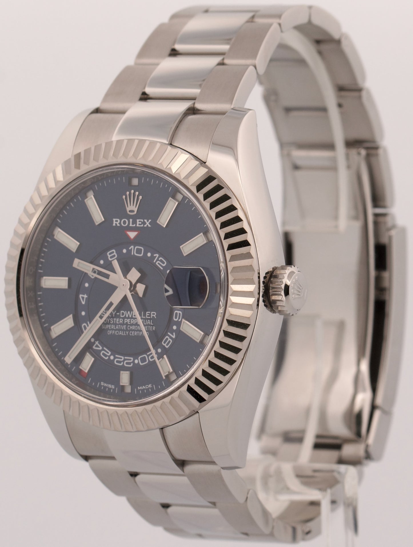 2020 PAPERS Rolex Sky-Dweller BLUE Stainless Steel OYSTER 18K 42mm 326934 BOX