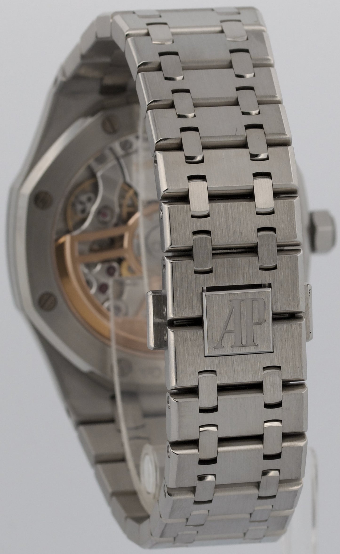 PAPERS Audemars Piguet Royal Oak Gray RHODIUM Stainless 41mm 15500ST Watch BOX