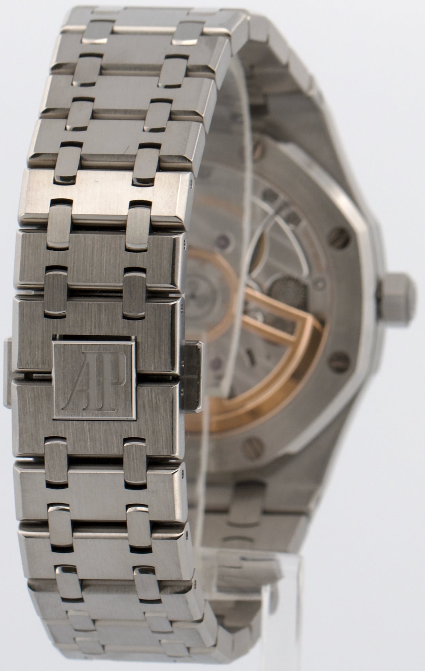 PAPERS Audemars Piguet Royal Oak Gray RHODIUM Stainless 41mm 15500ST Watch BOX