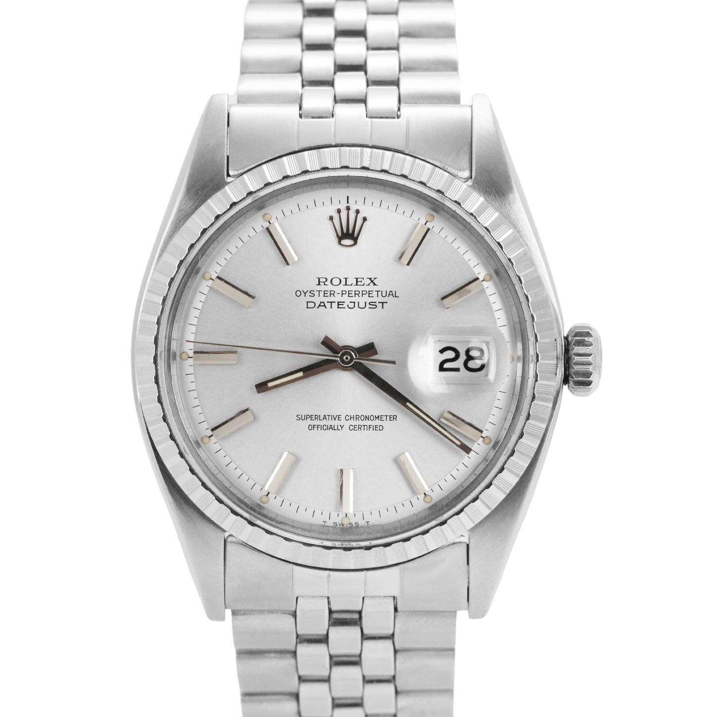 1969 Rolex DateJust 36mm Silver Jubilee Stainless Steel Automatic Watch 1603