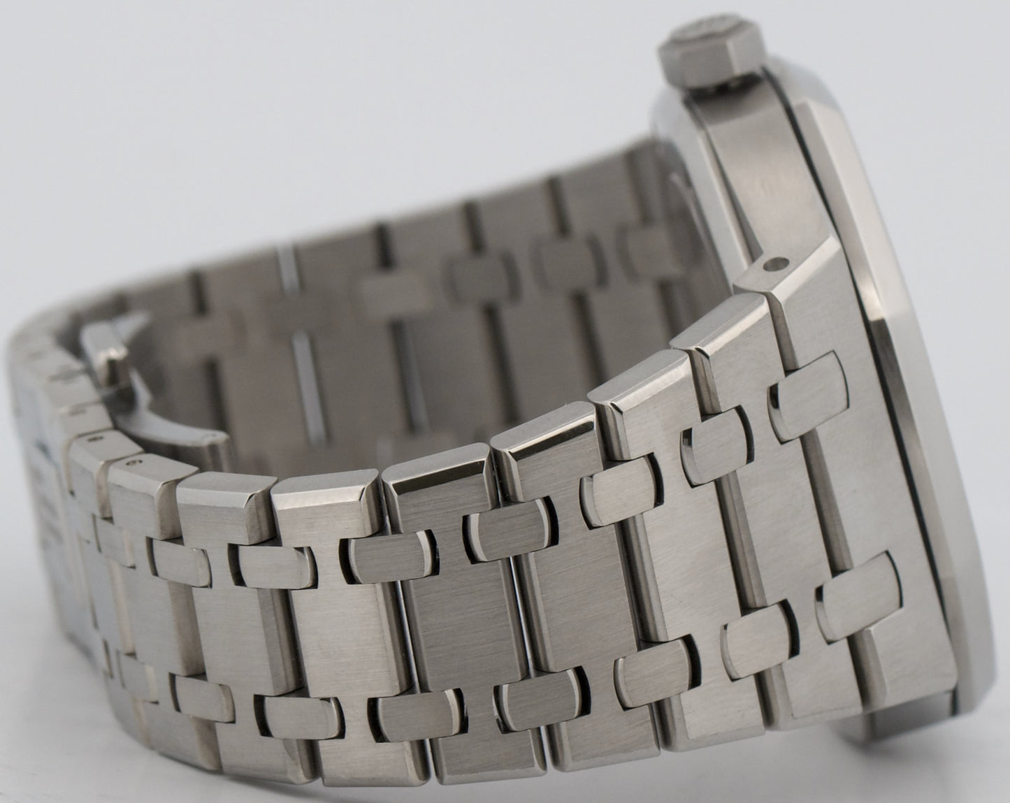 PAPERS Audemars Piguet Royal Oak Gray RHODIUM Stainless 41mm 15500ST Watch BOX