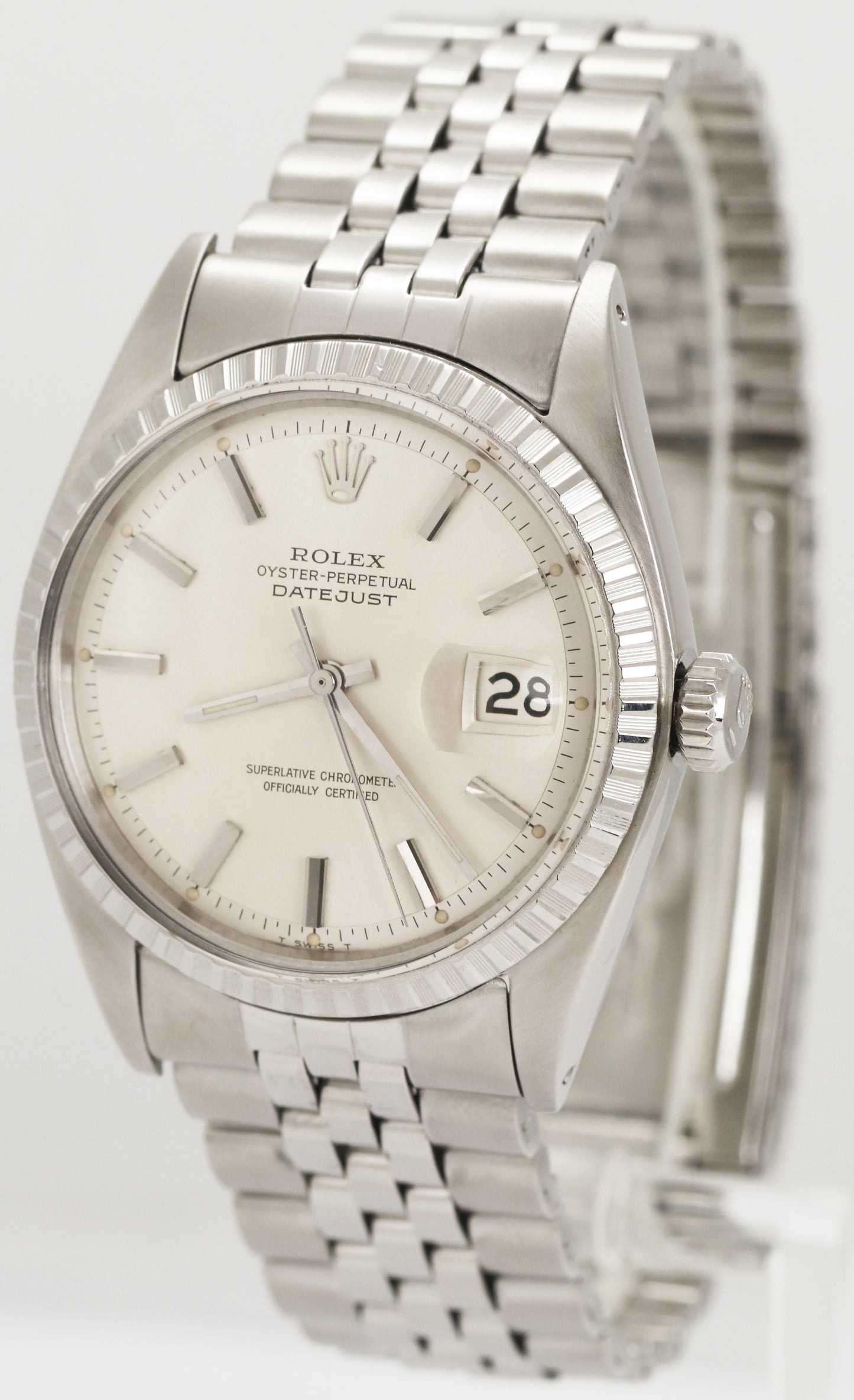 1969 Rolex DateJust 36mm Silver Jubilee Stainless Steel Automatic Watch 1603