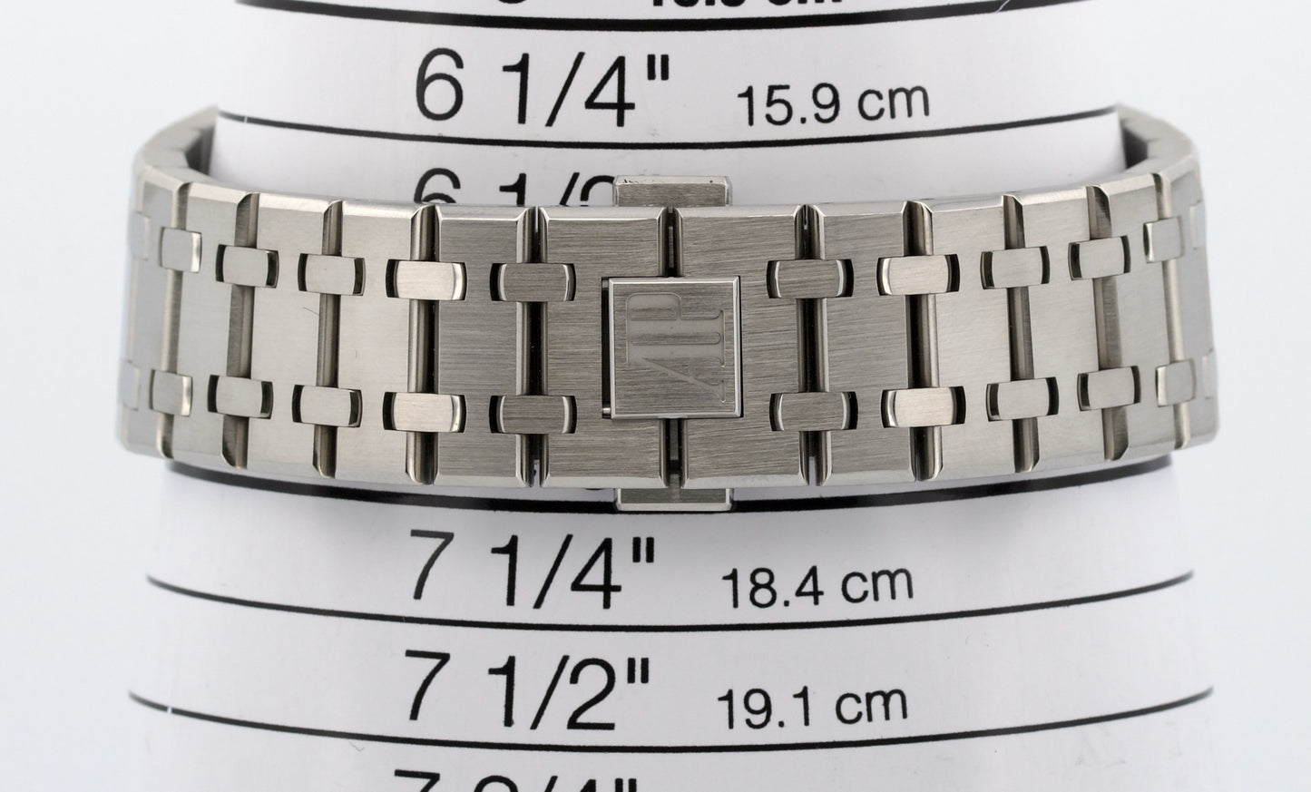 PAPERS Audemars Piguet Royal Oak Gray RHODIUM Stainless 41mm 15500ST Watch BOX