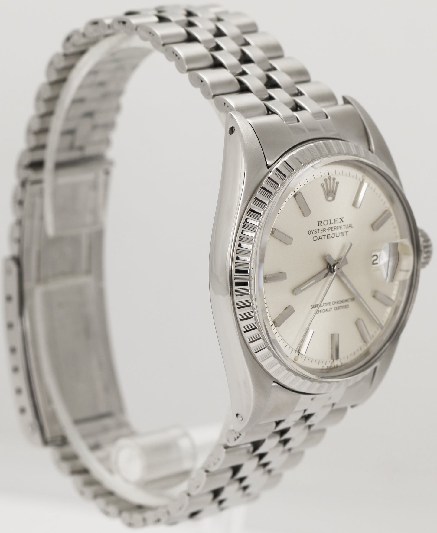 1969 Rolex DateJust 36mm Silver Jubilee Stainless Steel Automatic Watch 1603