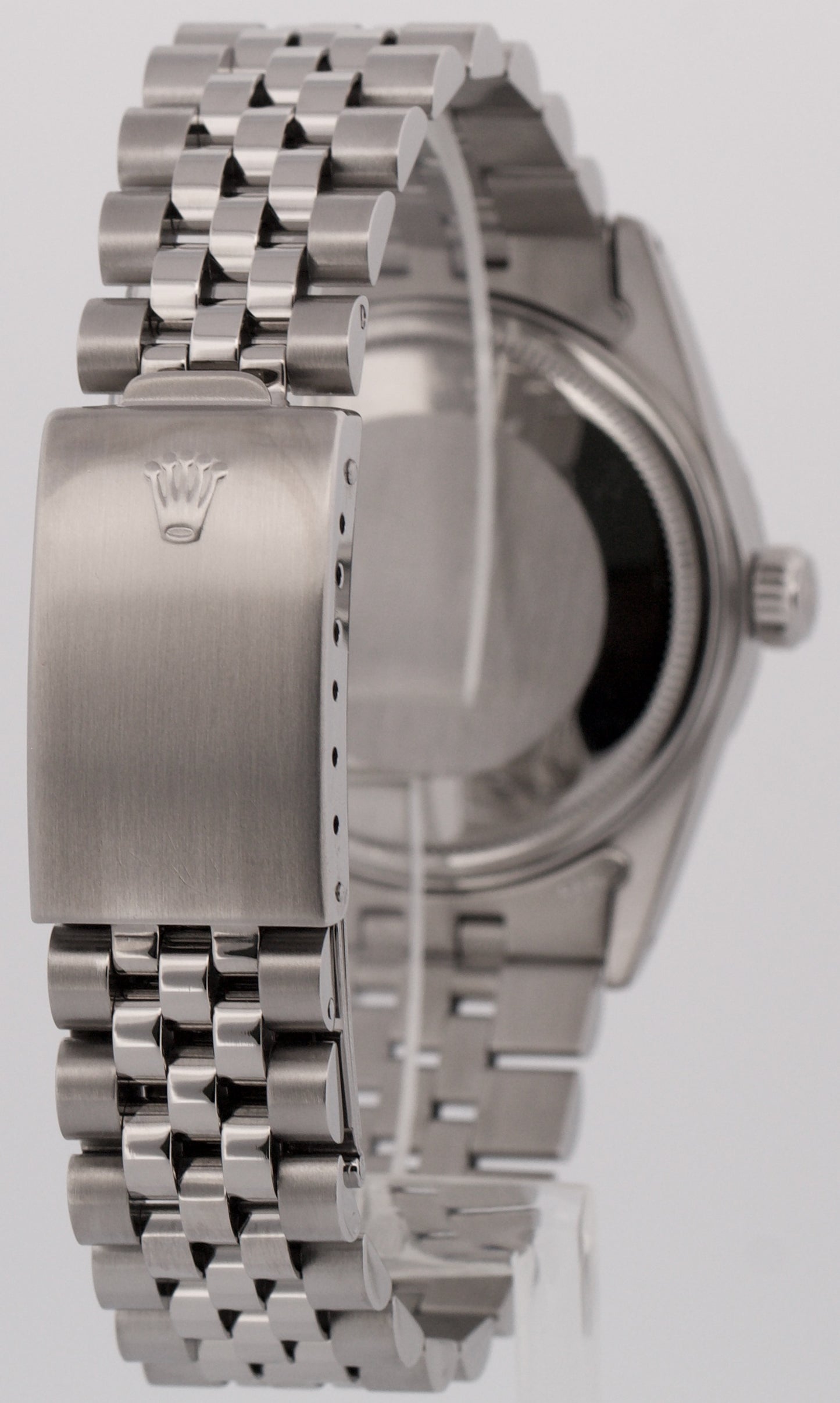 1983 Rolex DateJust 36mm SILVER Stainless Steel Automatic JUBILEE 16030 BOX