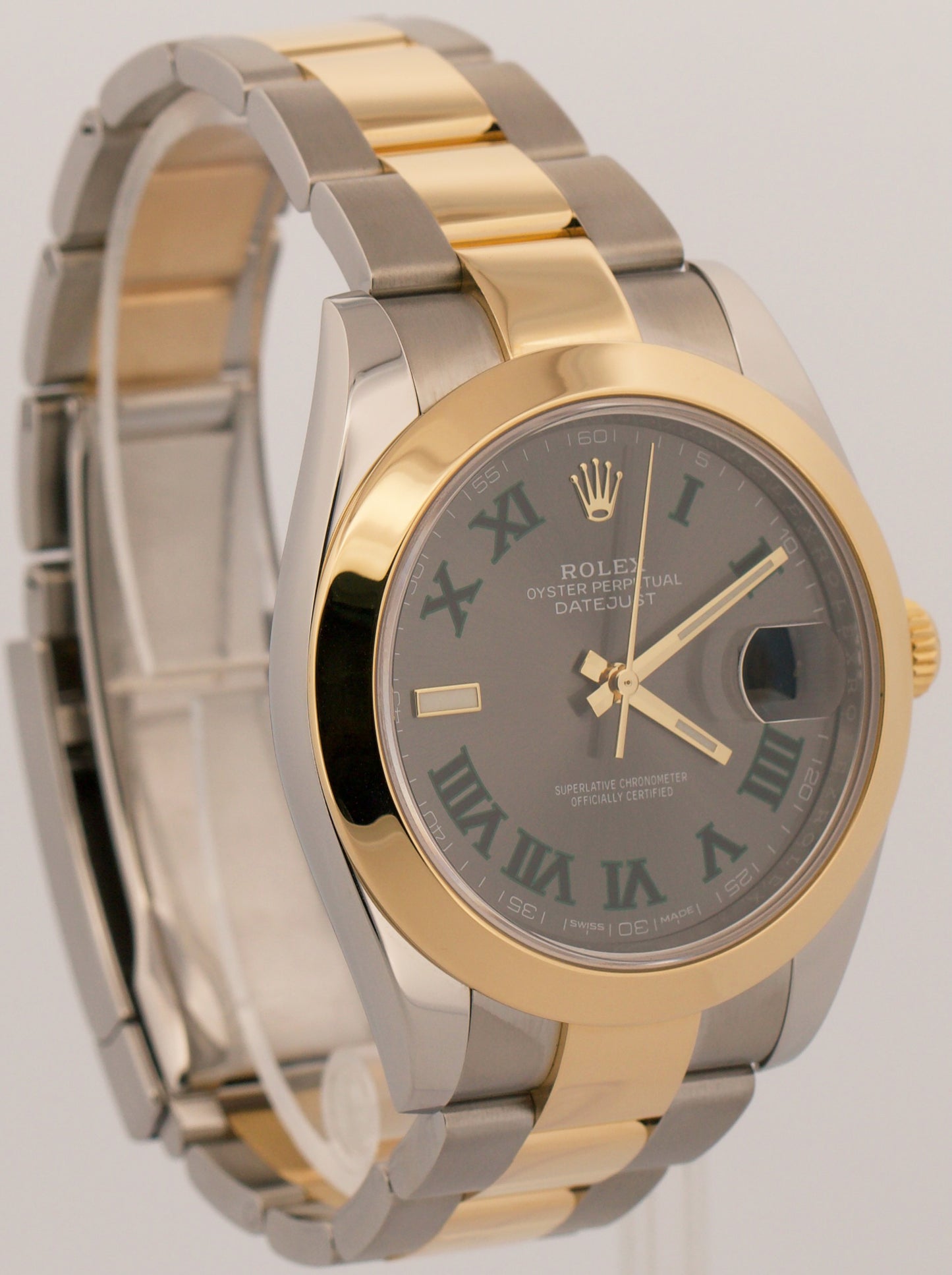 Rolex DateJust 41 WIMBLEDON Rhodium Roman 18k Gold Steel OYSTER 41mm 126303