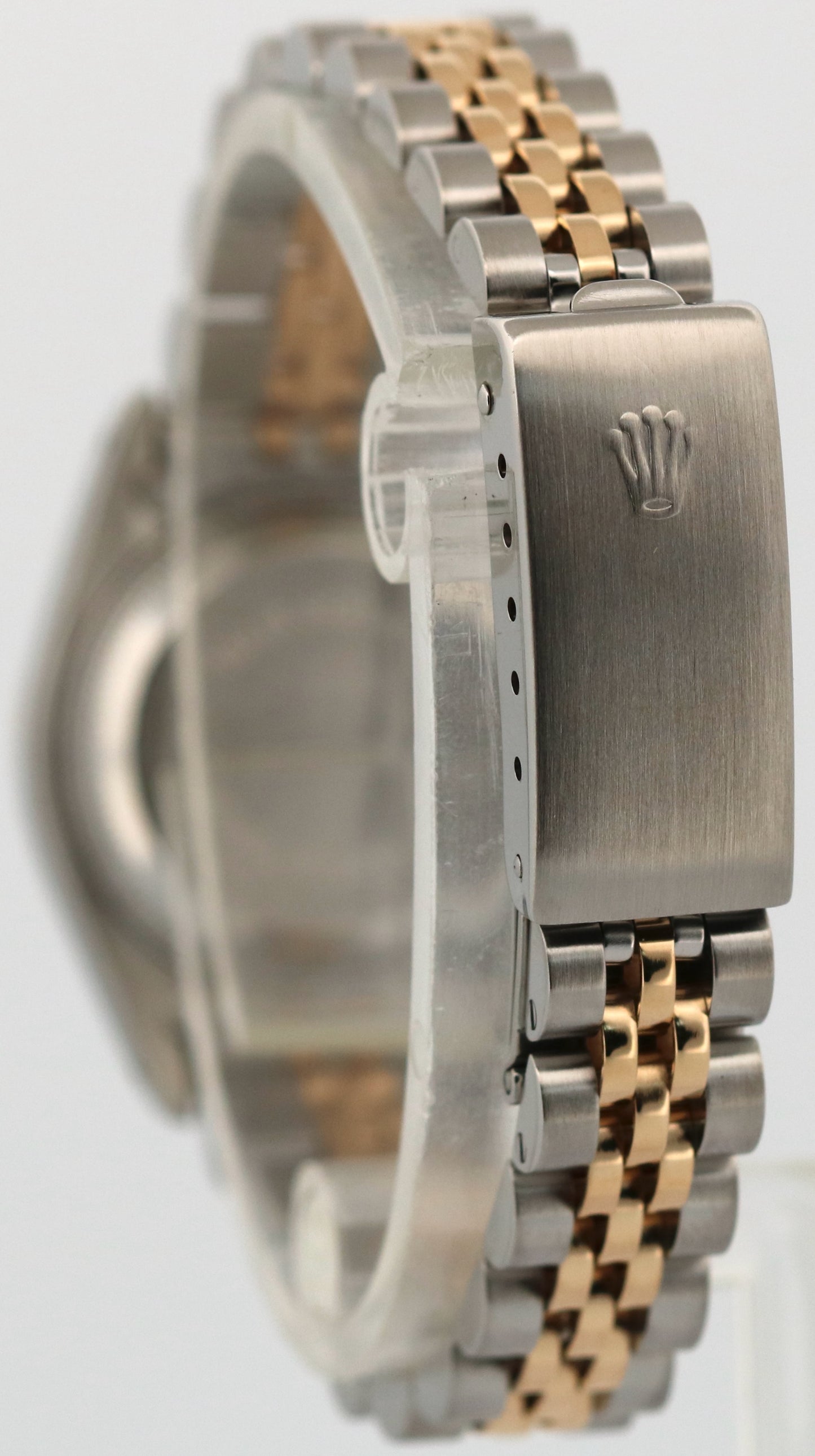 Rolex DateJust 26mm BLACK DIAMOND 18K Yellow Gold Stainless Steel JUBILEE 69173