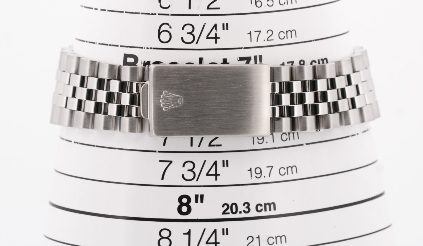 1983 Rolex DateJust 36mm SILVER Stainless Steel Automatic JUBILEE 16030 BOX