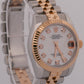 2017 PAPERS Rolex DateJust 31mm MOP DIAMOND 18K Gold Steel JUBILEE 178271 BOX