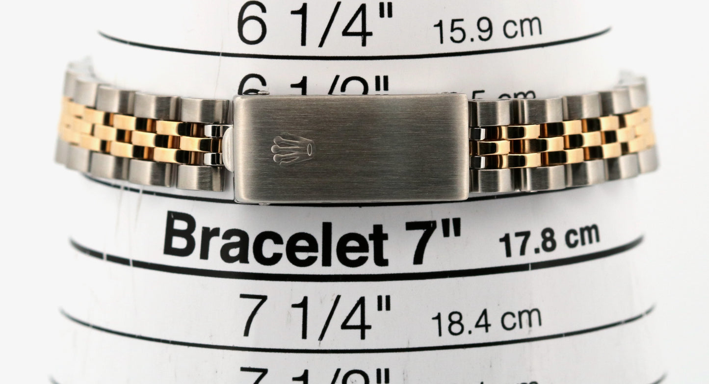 Rolex DateJust 26mm BLACK DIAMOND 18K Yellow Gold Stainless Steel JUBILEE 69173