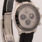 Rolex Daytona SILVER GHOST 18K White Gold Rubber Oysterflex 40mm 116519 LN BOX