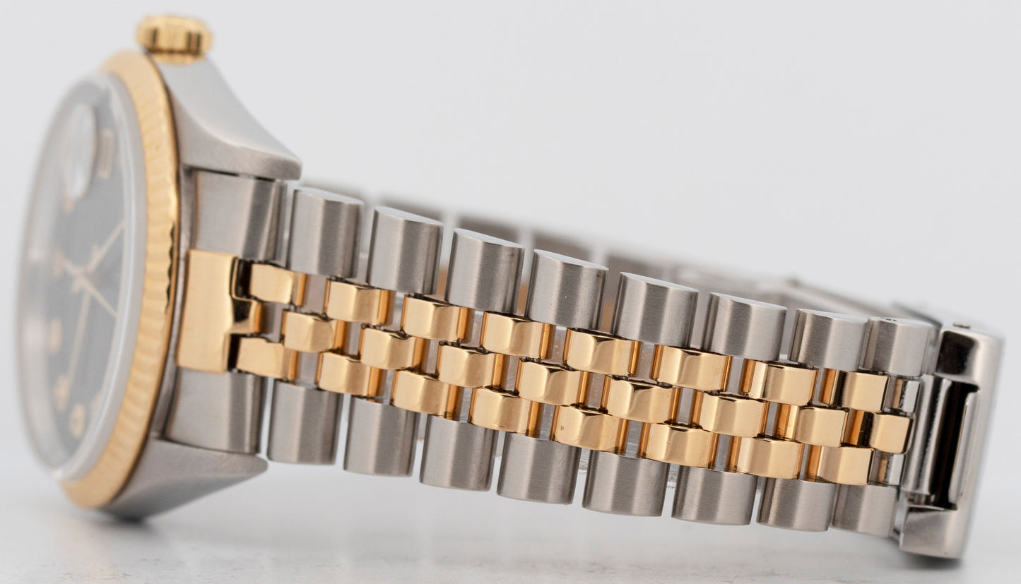 Rolex DateJust 36mm MOP DIAMOND 18K Yellow Gold JUBILEE Steel 16233 Watch