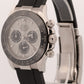 Rolex Daytona SILVER GHOST 18K White Gold Rubber Oysterflex 40mm 116519 LN BOX