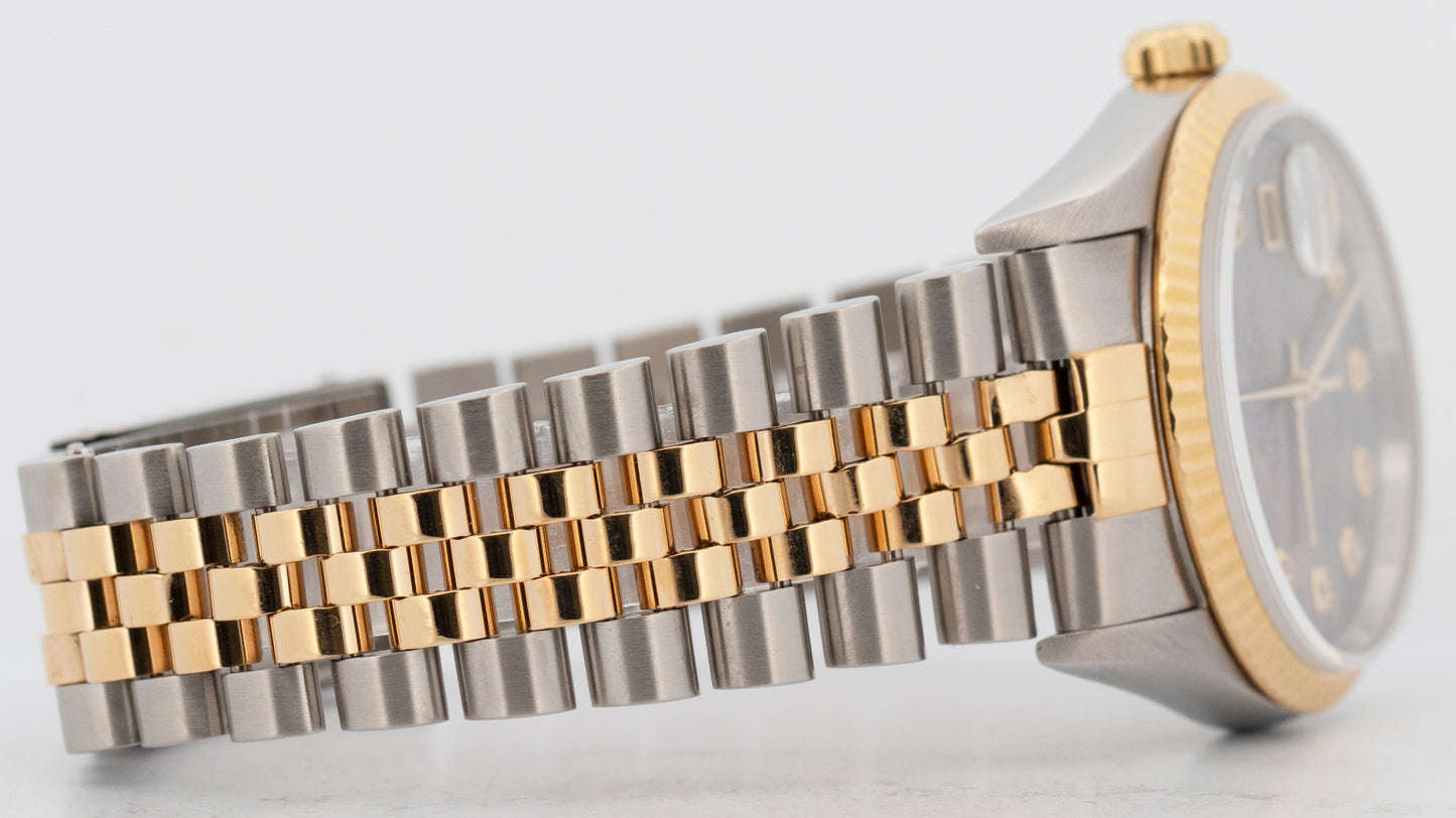 Rolex DateJust 36mm MOP DIAMOND 18K Yellow Gold JUBILEE Steel 16233 Watch