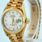 PAPERS Ladies Rolex DateJust President 26mm SILVER DIAMOND 18K Gold 69178 BOX