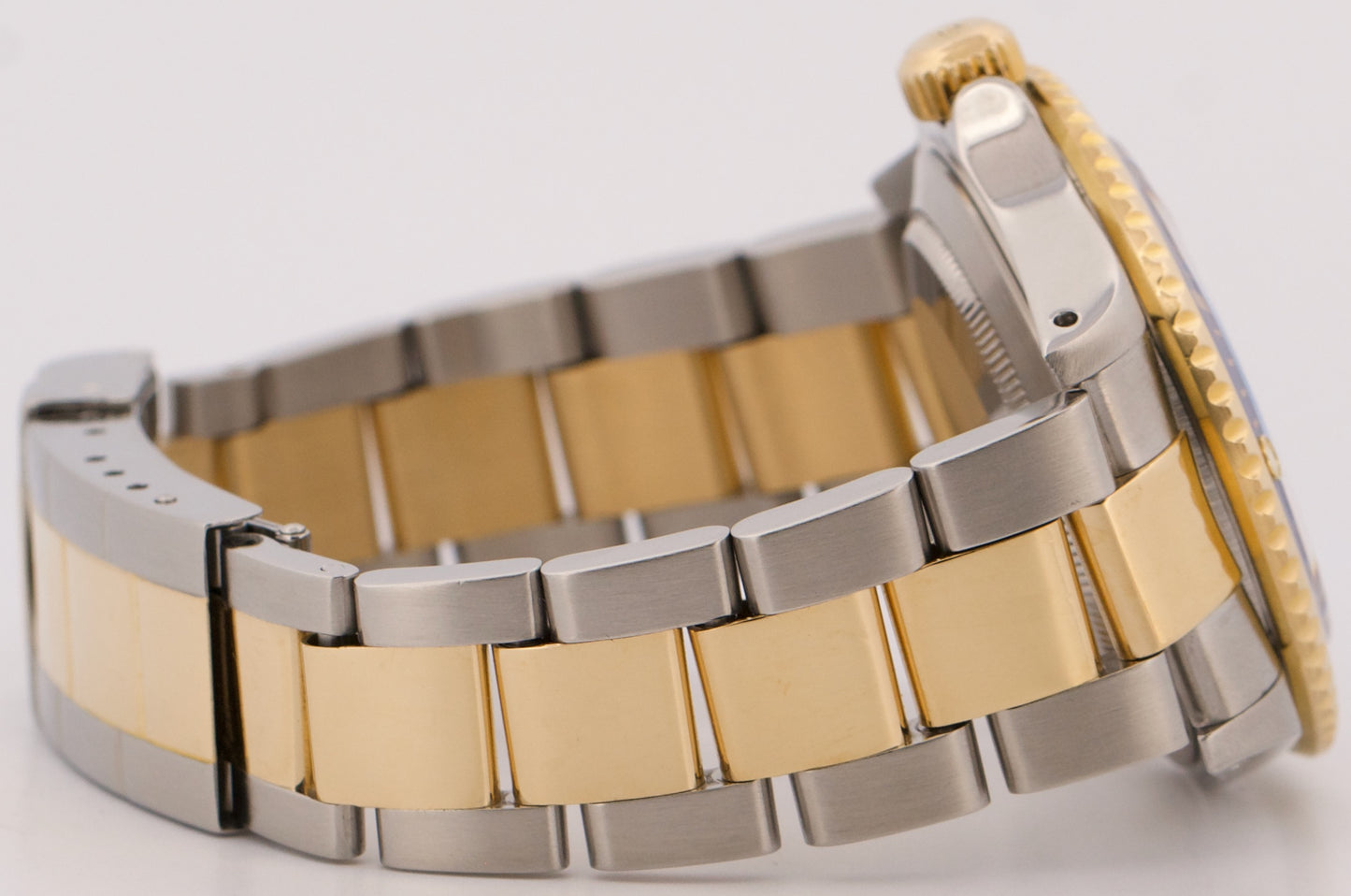 PAPERS Rolex Submariner 40mm BLUE 18K Yellow GOLD BUCKLE Stainless 16613 BOX