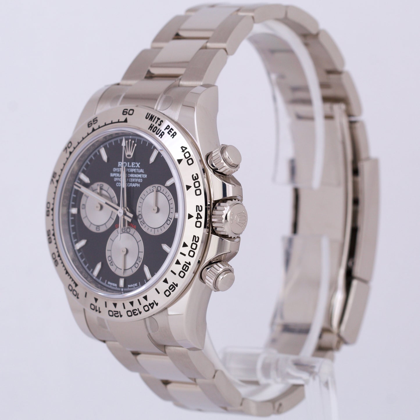 2023 NEW PAPERS Rolex Daytona Cosmograph Black 18K White Gold 40mm 126509 BOX