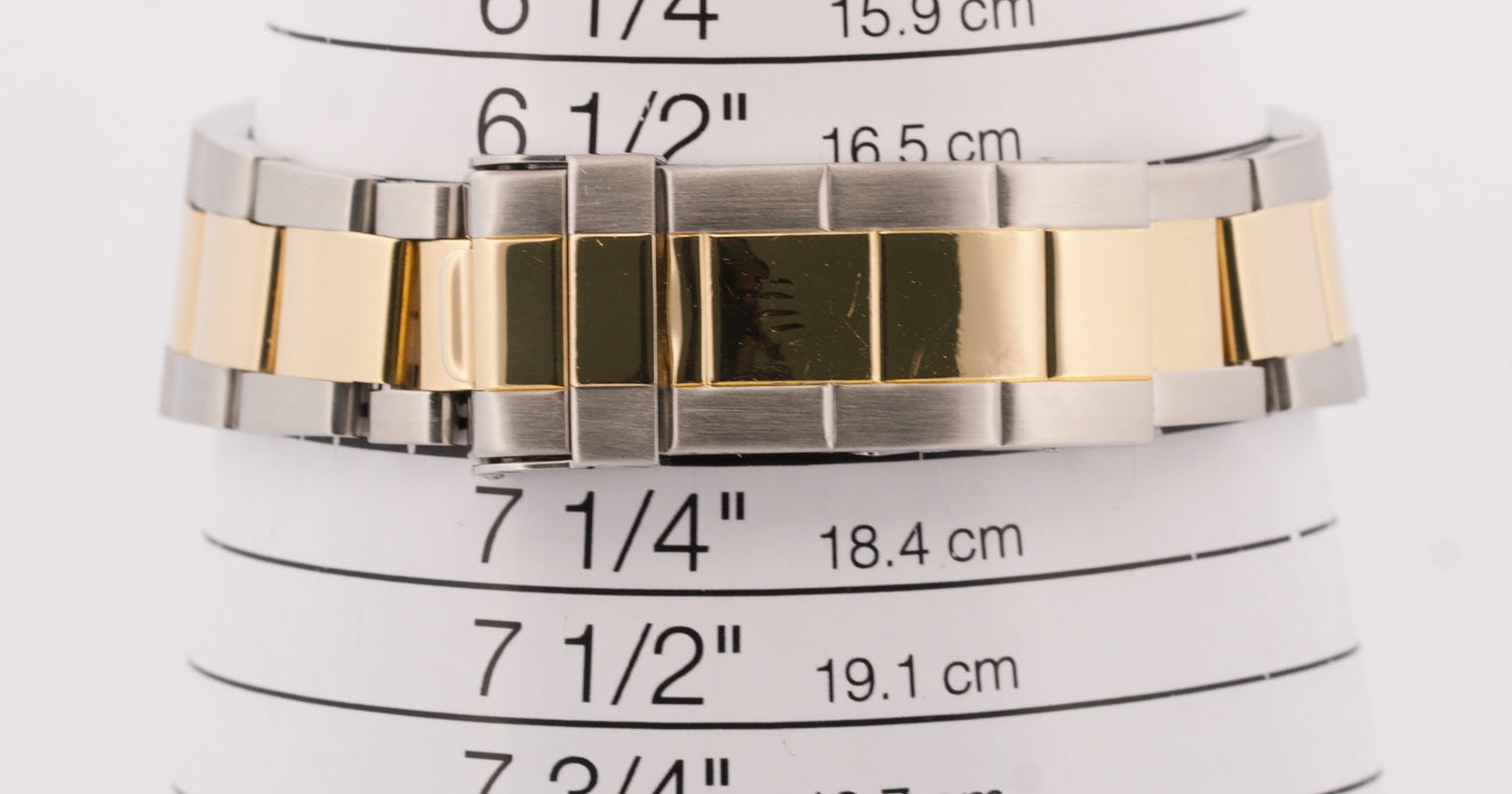 PAPERS Rolex Submariner 40mm BLUE 18K Yellow GOLD BUCKLE Stainless 16613 BOX