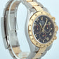 Rolex Daytona Cosmograph 40mm BLUE RACING 18K Yellow Gold Steel Watch 116523