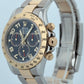 Rolex Daytona Cosmograph 40mm BLUE RACING 18K Yellow Gold Steel Watch 116523