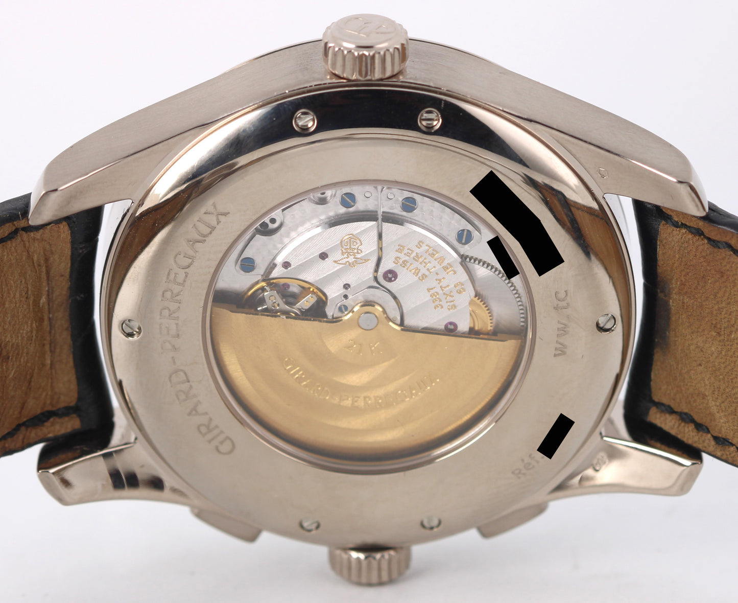 Girard-Perregaux WW.TC PAPERS Chronograph 18k White Gold Silver 43mm 4980 BOX