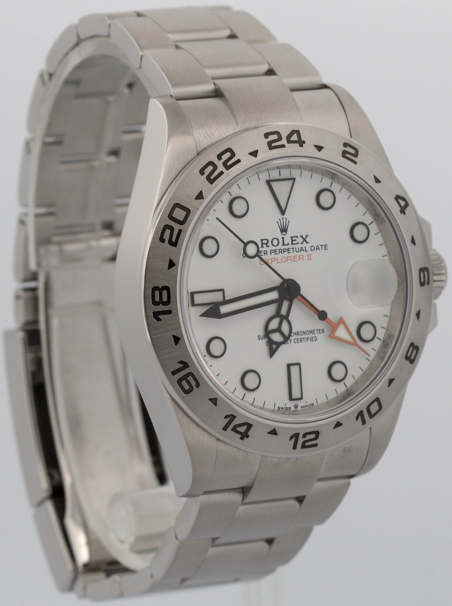 2023 PAPERS Rolex Explorer II 42mm POLAR WHITE Date GMT Steel 226570 Watch BOX