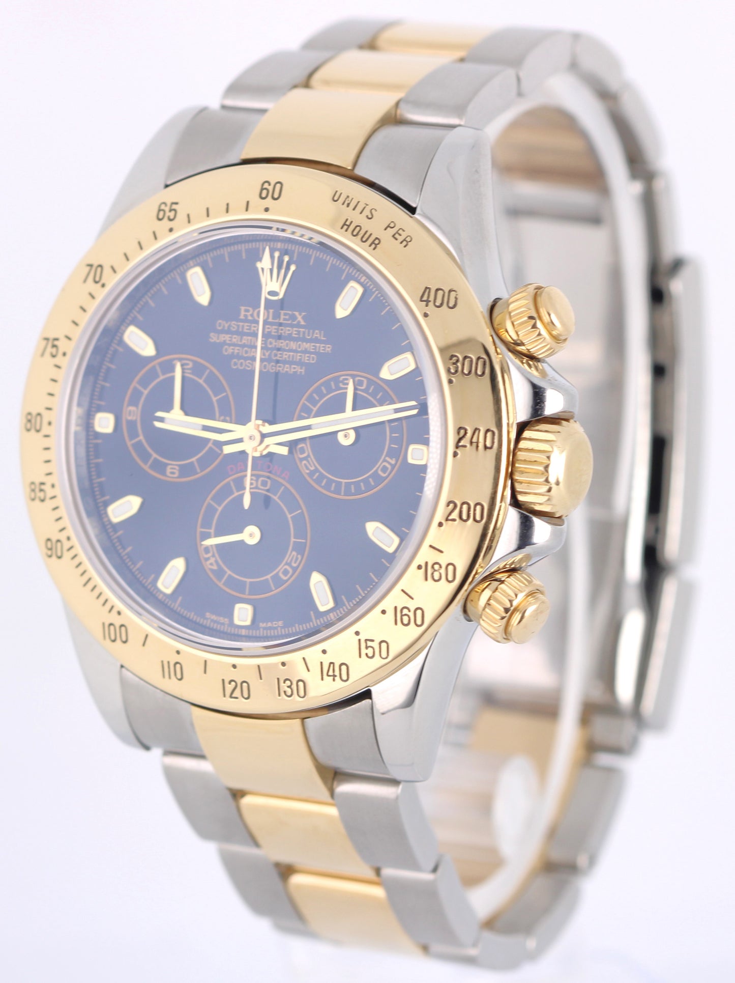 2009 PAPERS Rolex Daytona Cosmograph Two-Tone Gold Steel Black 40mm 116523 BOX