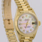 PAPERS Ladies Rolex DateJust President 26mm MOP DIAMOND 18K Gold 69178 BOX