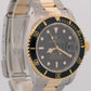 1993 Rolex Submariner Date 40mm BLACK 18K Yellow Gold Stainless Steel 16613