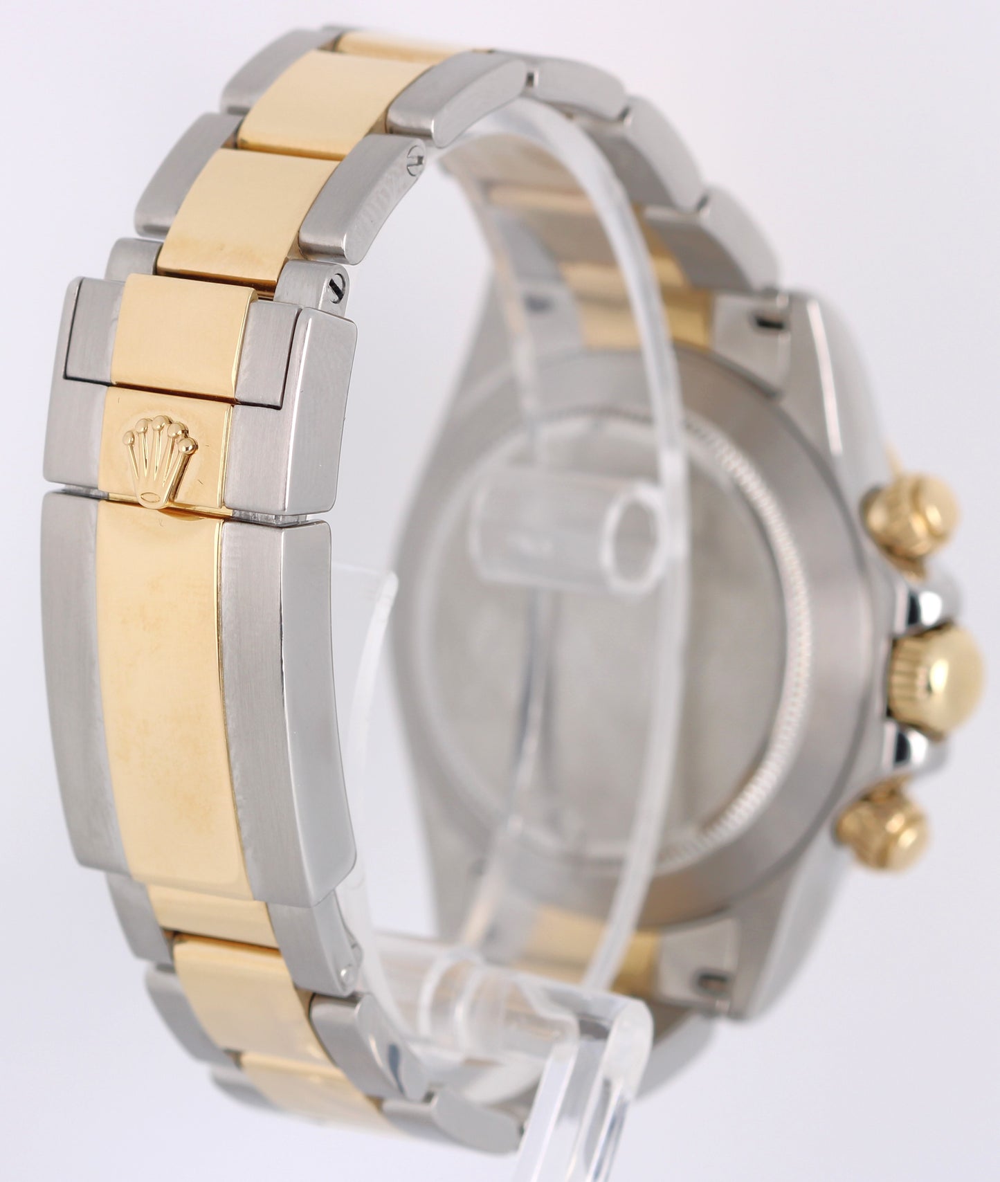 2009 PAPERS Rolex Daytona Cosmograph Two-Tone Gold Steel Black 40mm 116523 BOX