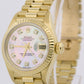 PAPERS Ladies Rolex DateJust President 26mm MOP DIAMOND 18K Gold 69178 BOX