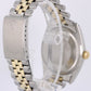 VINTAGE Rolex DateJust Two-Tone 18k Gold Steel GREEN VIGNETTE 36mm 1601 Watch