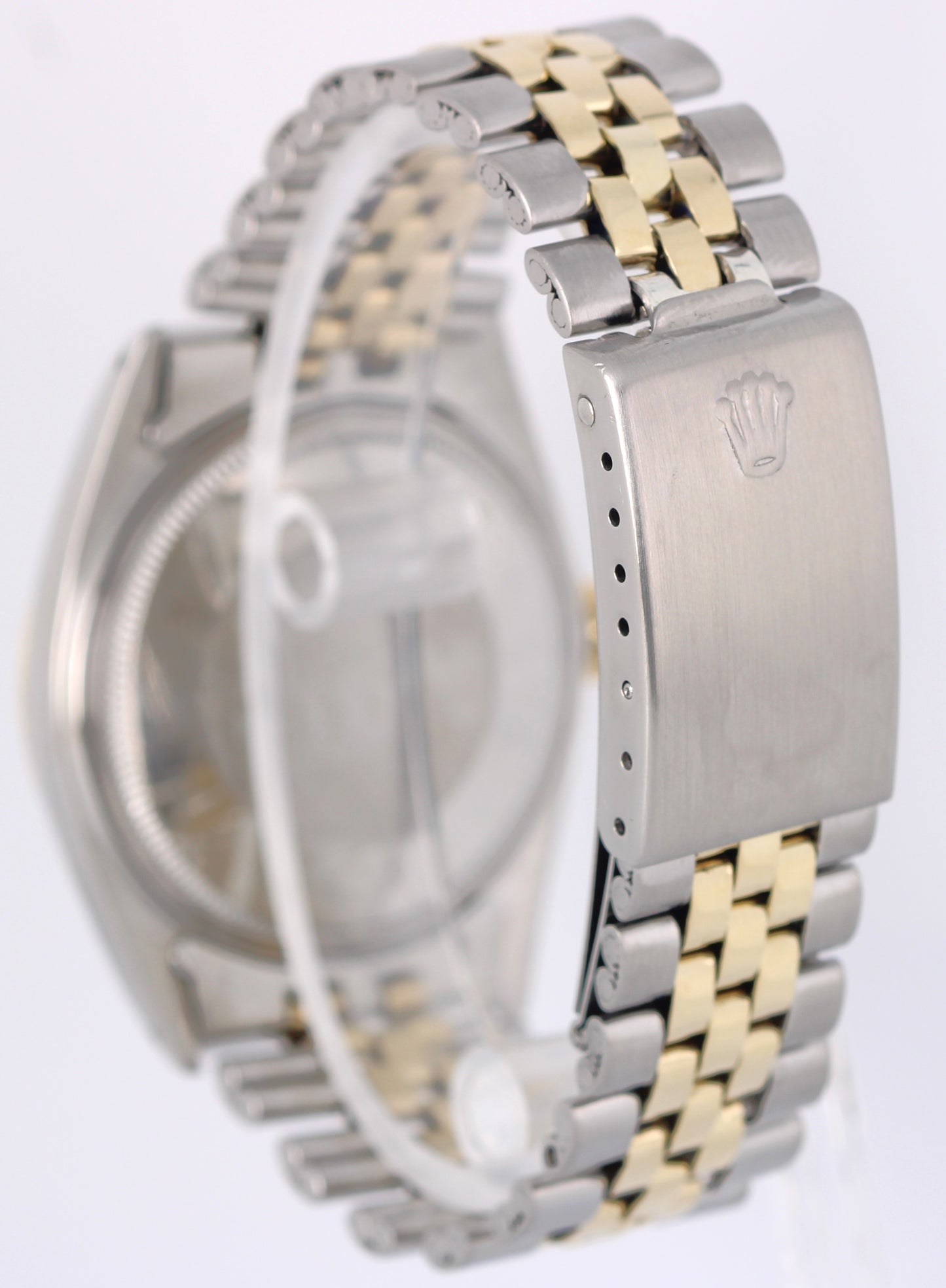 VINTAGE Rolex DateJust Two-Tone 18k Gold Steel GREEN VIGNETTE 36mm 1601 Watch