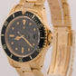 VINTAGE 1980 Rolex Submariner Date BLACK 18K Yellow Gold 40mm Oyster 16808 Watch
