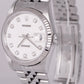 MINT Rolex DateJust 36mm White Diamond Jubilee Dial 18K Gold Steel Watch 16234